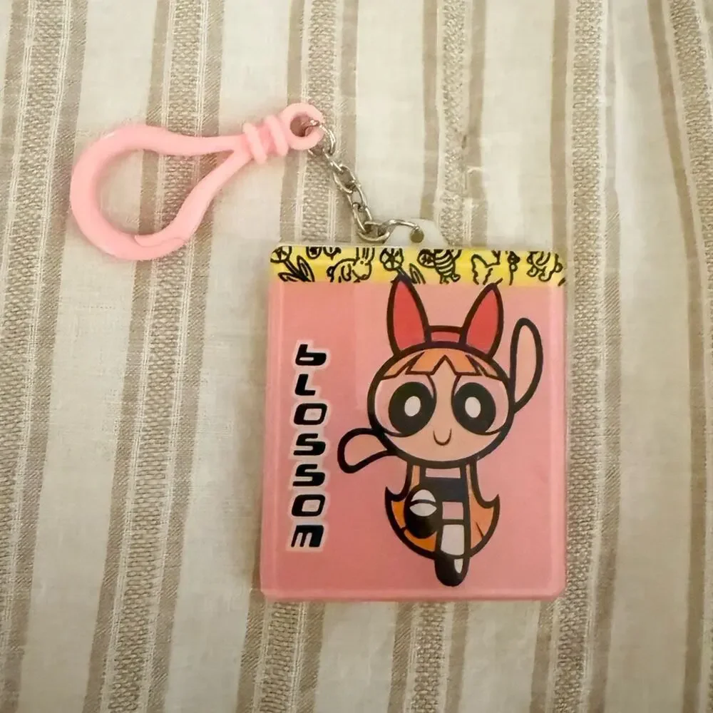 The Powerpuff Girls Little Golden Books Keychain Booklet Blossom Key Ring